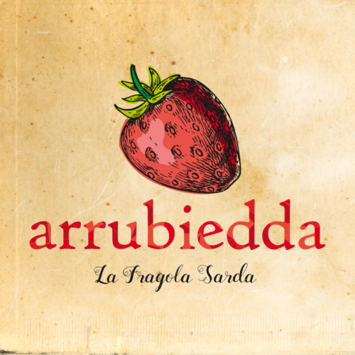 Logo di Arrubiedda, fragola sarda