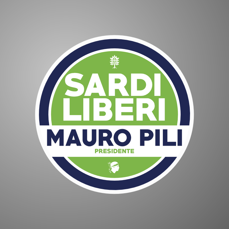Simbolo elettorale della coalizione Sardi Liberi per Mauro Pili presidente, Progres Progetu Republica, Unidos, sardisti liberi